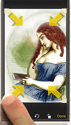 cropping the picture for a playing card